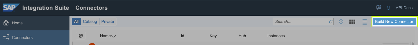 "Build New Connector"
