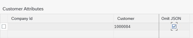 Customizing of Customers - Omit JSON